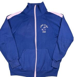Vintage 70s Lewis-Clark State College zip up track jacket USA made